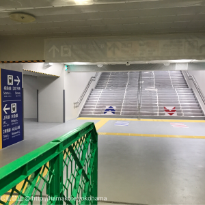 横浜駅西口 中央通路から地上への新階段・新エスカレーターがお披露目！