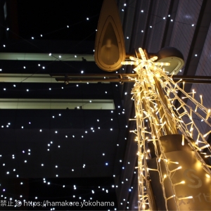 横浜駅東口 クリスマスイルミネーションが「はまテラス」で開催中！無数の星の幻想的な世界を演出