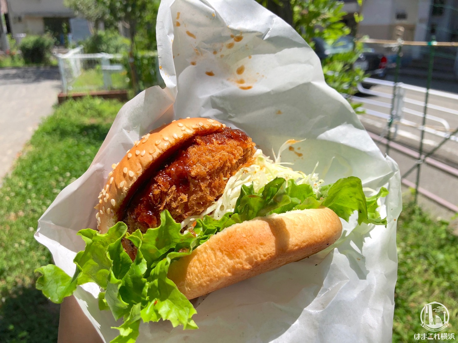 松原商店街 ビゼン メルカート の土日限定バーガーは 出来たて 人気グルメ はまこれ横浜