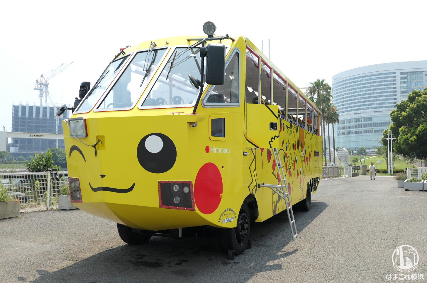 18年 横浜で水陸両用バスがピカチュウラッピングで運行開始 ピカチュウ大量発生 はまこれ横浜