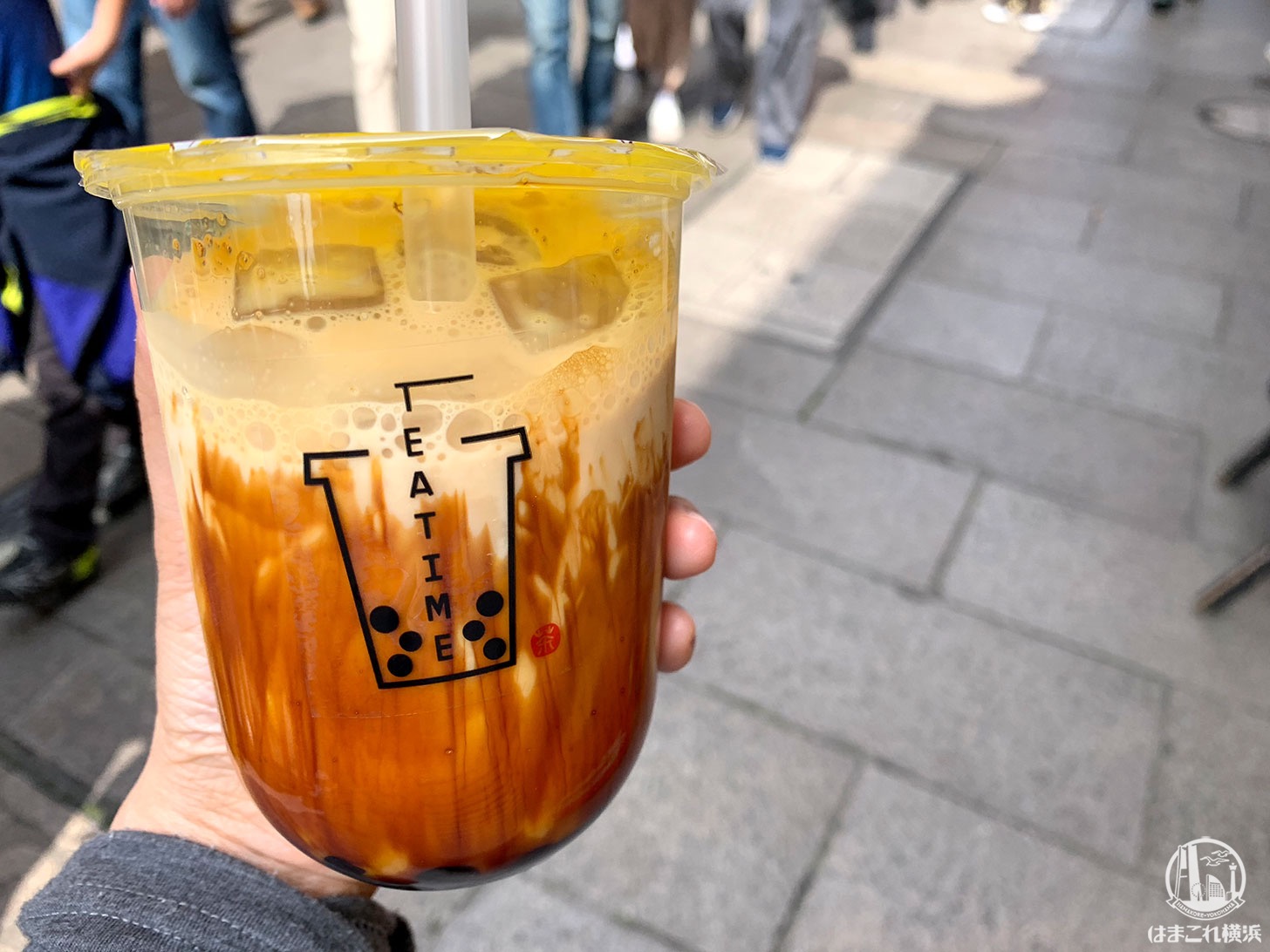 横浜中華街 タピオカ専門店「TEA TIME」で黒糖タピオカラテ、タピオカ