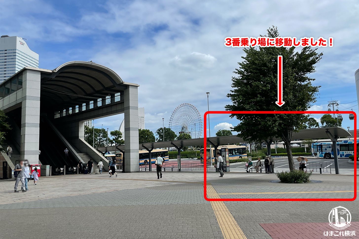 桜木町駅 バス新路線「ピアライン」乗り場