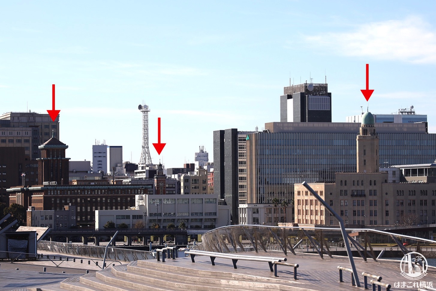 横浜三塔が見える場所・4つのスポット巡ってみた！大さん橋〜日本大通り〜赤レンガ | はまこれ横浜