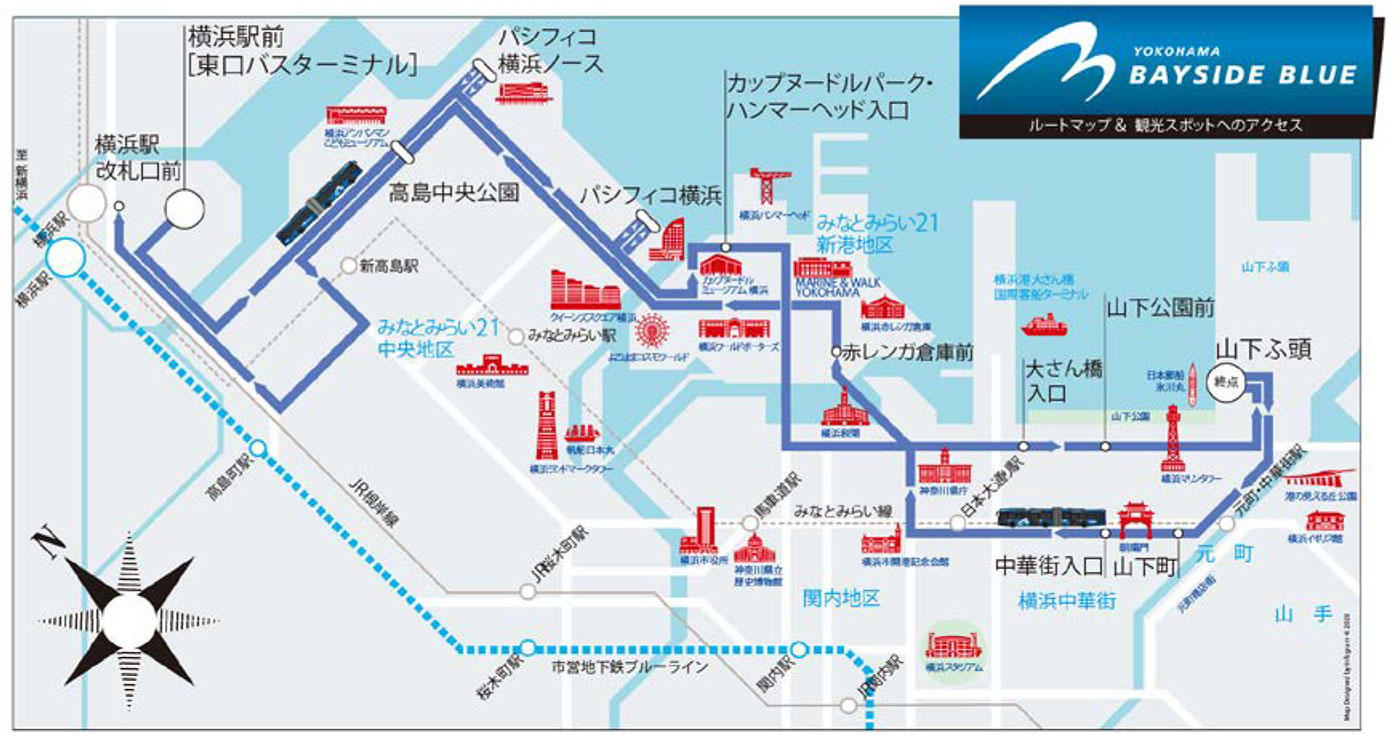 横浜の連節バス「ベイサイドブルー」が運行開始、ルートや運賃