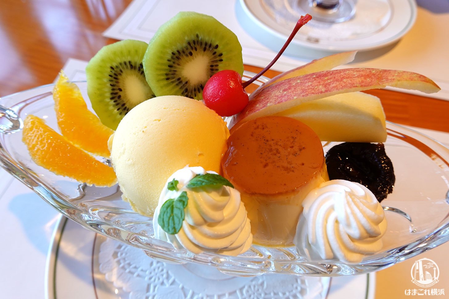 ホテルニューグランド発祥 プリンアラモード ザ カフェで コルトンディッシュにたっぷりと はまこれ横浜