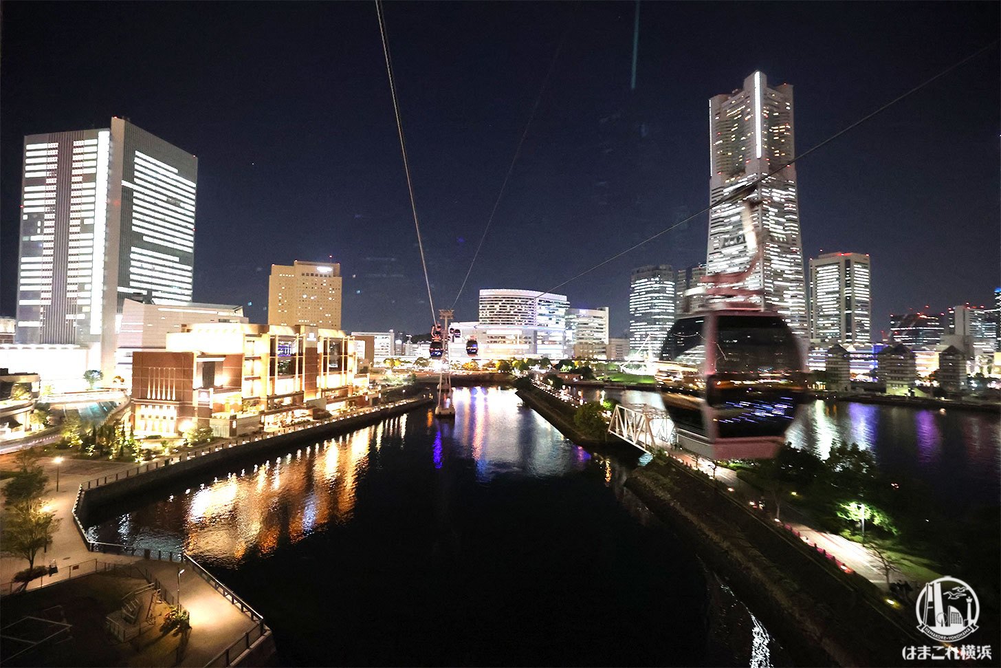 横浜ロープウェイ エアキャビン 夜は別世界 みなとみらいの新たな夜景スポット はまこれ横浜