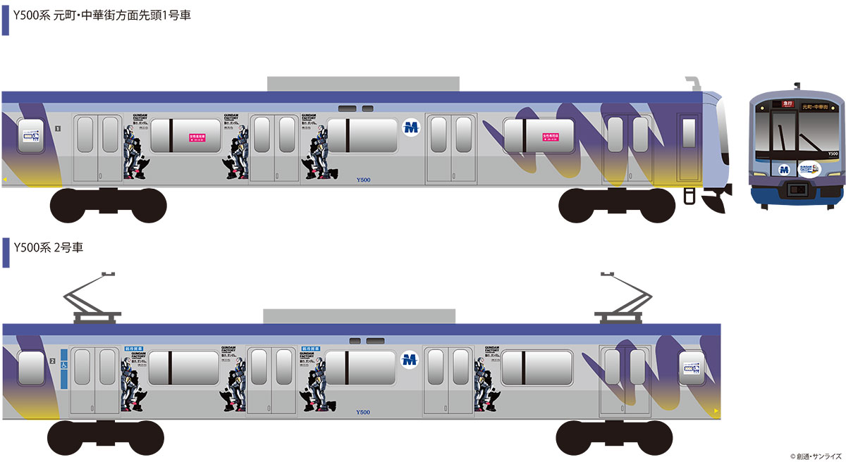 みなとみらい線 ガンダムファクトリーヨコハマ ラッピングトレイン運行 はまこれ横浜