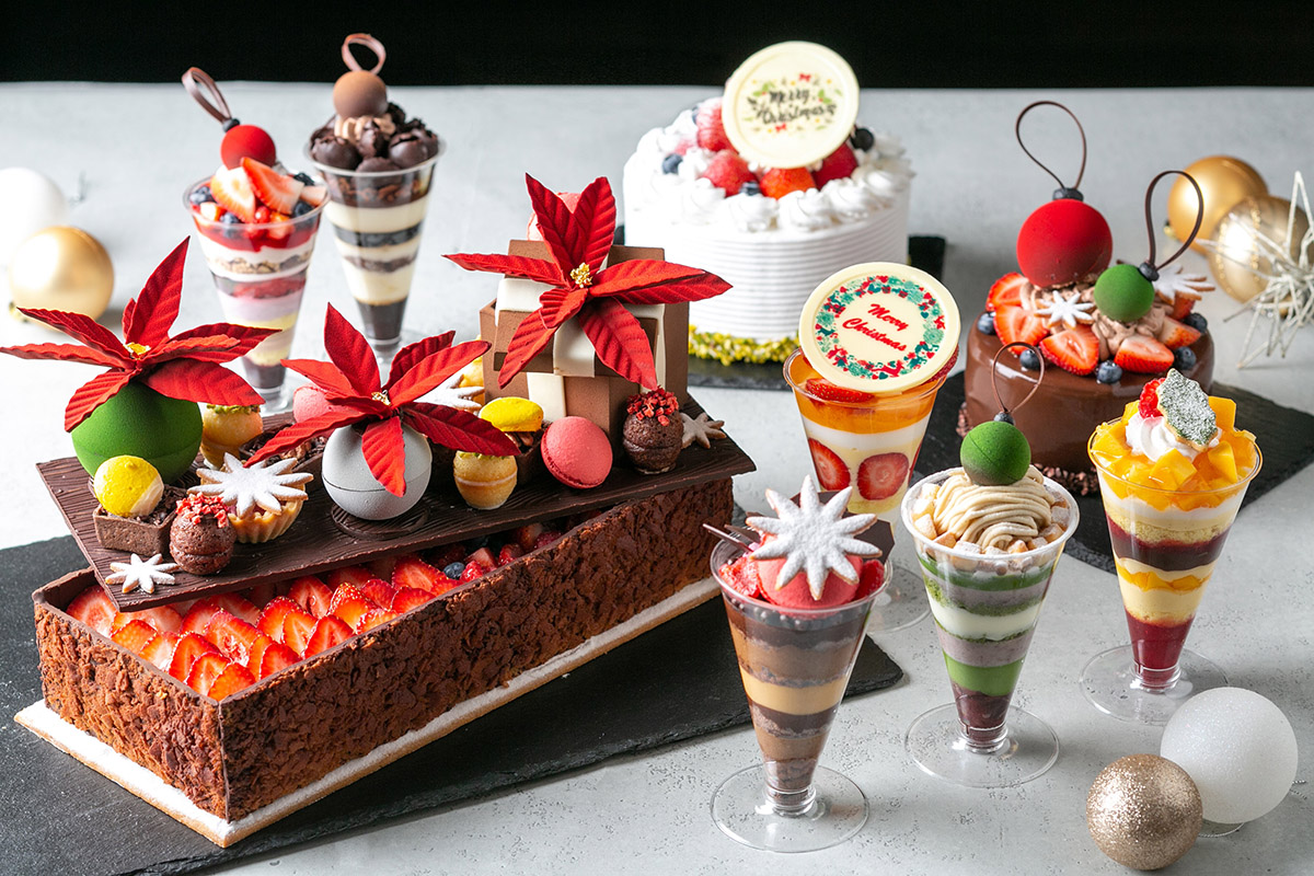 新横浜プリンスホテル、世界各国のスイーツをイメージしたクリスマスパフェやケーキ販売！