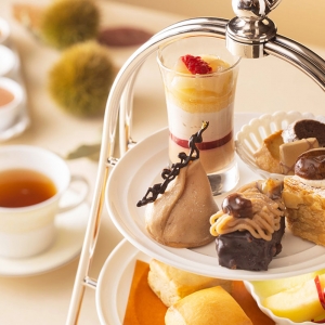 横浜ベイホテル東急“栗”のアフタヌーンティー開始！モンブランクリームのケーキやマロンムース