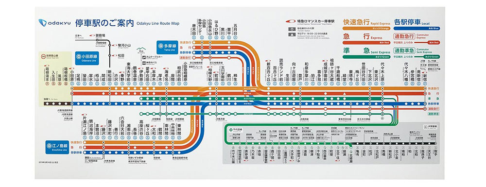 小田急電鉄 電車路線図