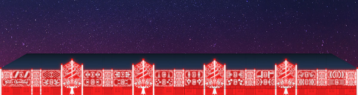 横浜赤レンガ倉庫にプロジェクションマッピング投影！クリスマスまでカウントダウン