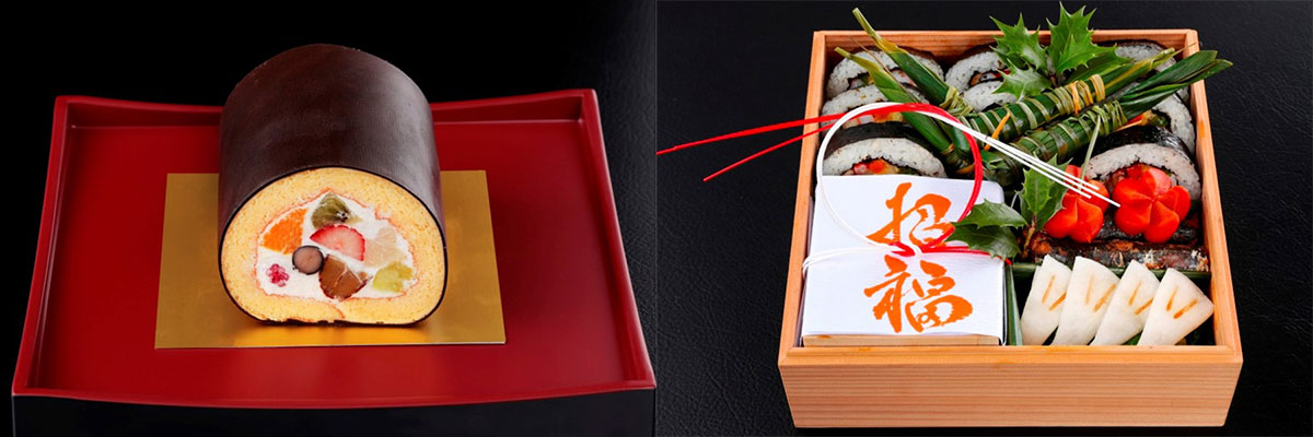 横浜ベイシェラトンホテル2023年節分にフルーツたっぷり“恵方巻ロールケーキ”と“特製恵方巻”発売！