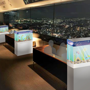 横浜ランドマークタワー69階の展望フロアで「超高層眺望水族館」横浜・八景島シーパラとのコラボ開催！