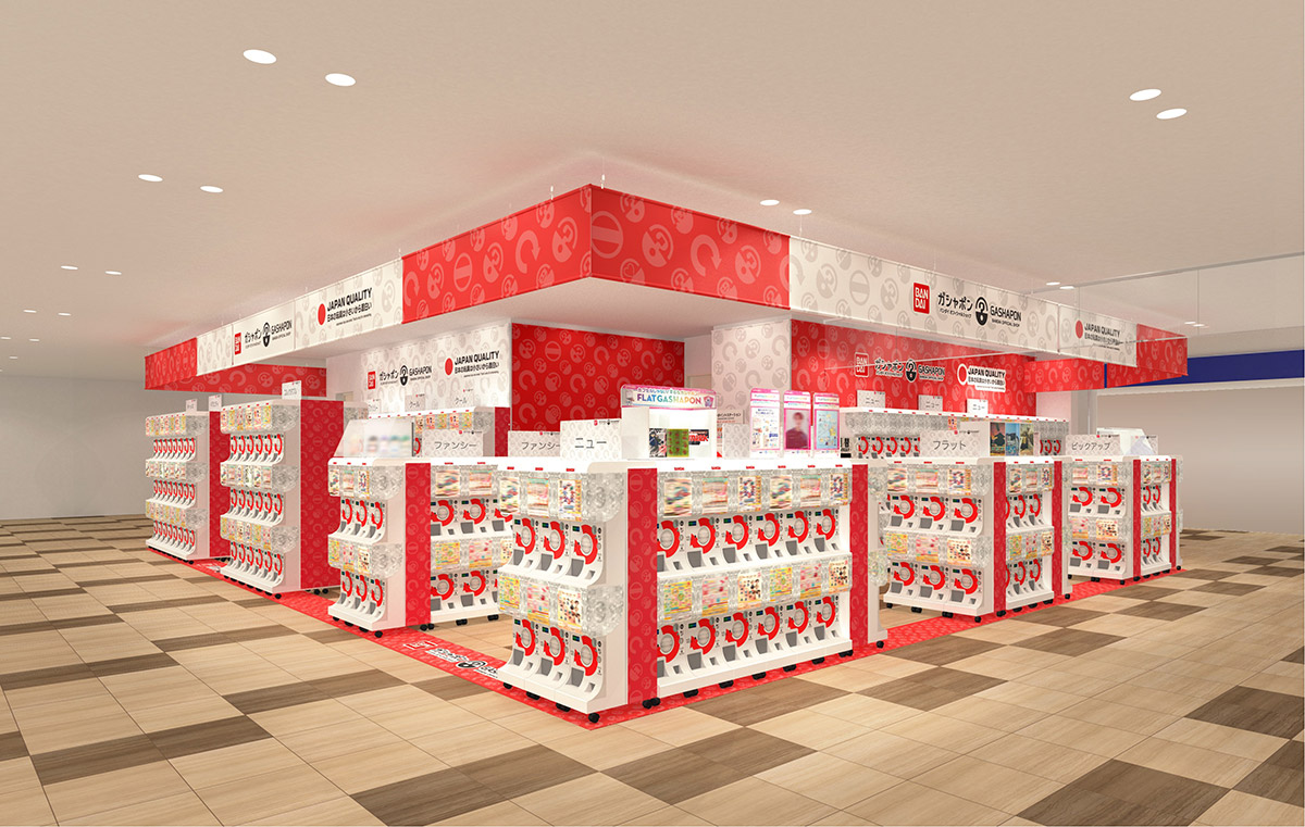 バンダイ公式のガシャポン専門店がマルイシティ横浜に登場！300面を揃える大型カプセルトイ専門店