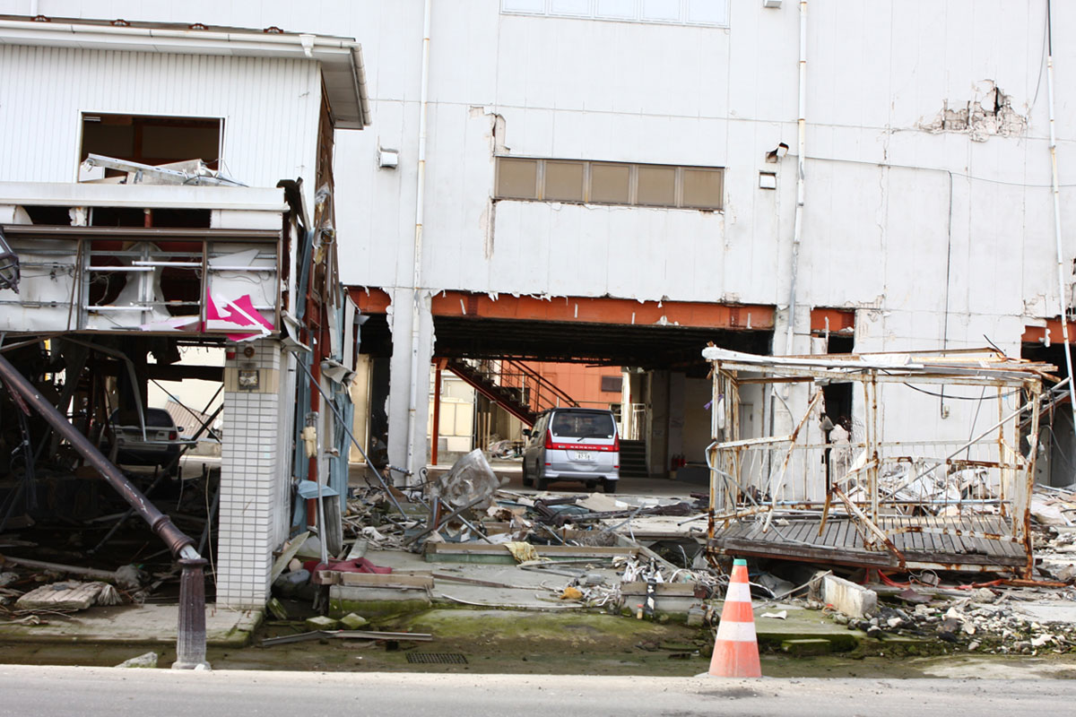 震災後の「かもめ食堂」跡地
