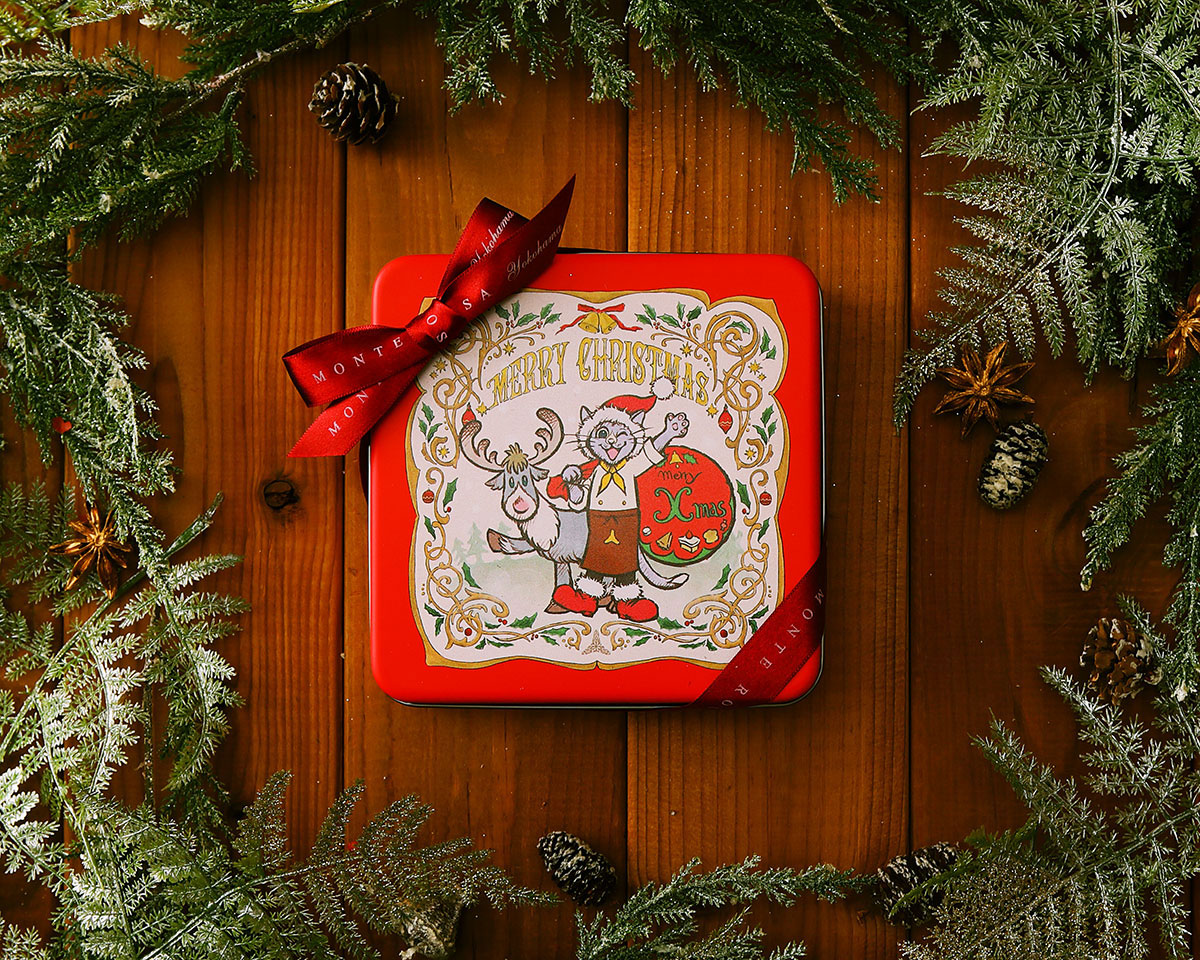 クリスマス限定クッキー缶「クリスマス フールセック」缶のデザイン