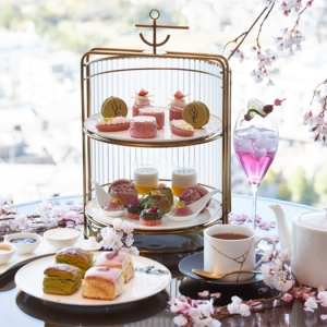 ウェスティンホテル横浜の最上階ラウンジから桜アフタヌーンティー！ランチ限定の桜弁当やコース料理も