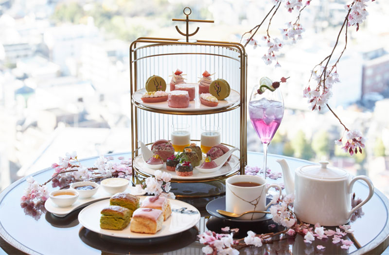 ウェスティンホテル横浜のラウンジに桜のアフタヌーンティー登場！ランチ限定の桜弁当やコース料理も