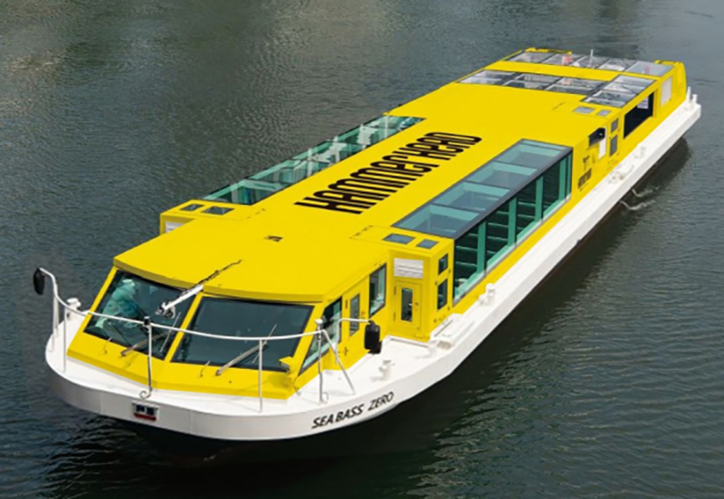 横浜港の水上バス「SEABASS ZERO」ハンマーヘッドラッピング運航開始！