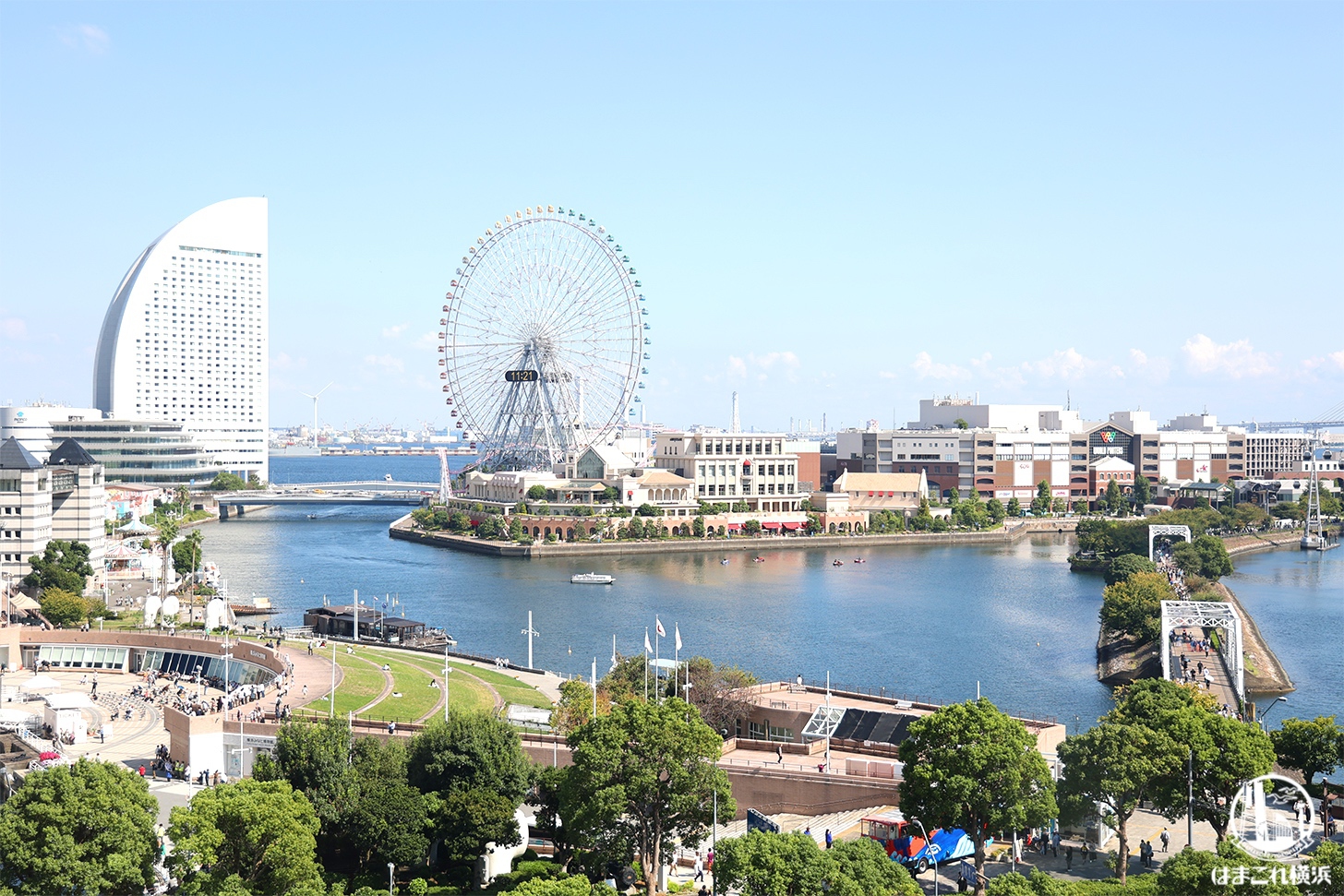 蘭の拾璞コレットマーレ店から見た横浜みなとみらいの景色