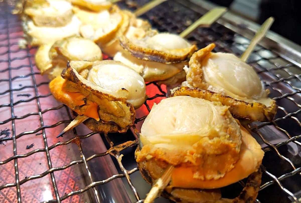 ホタテの串焼き