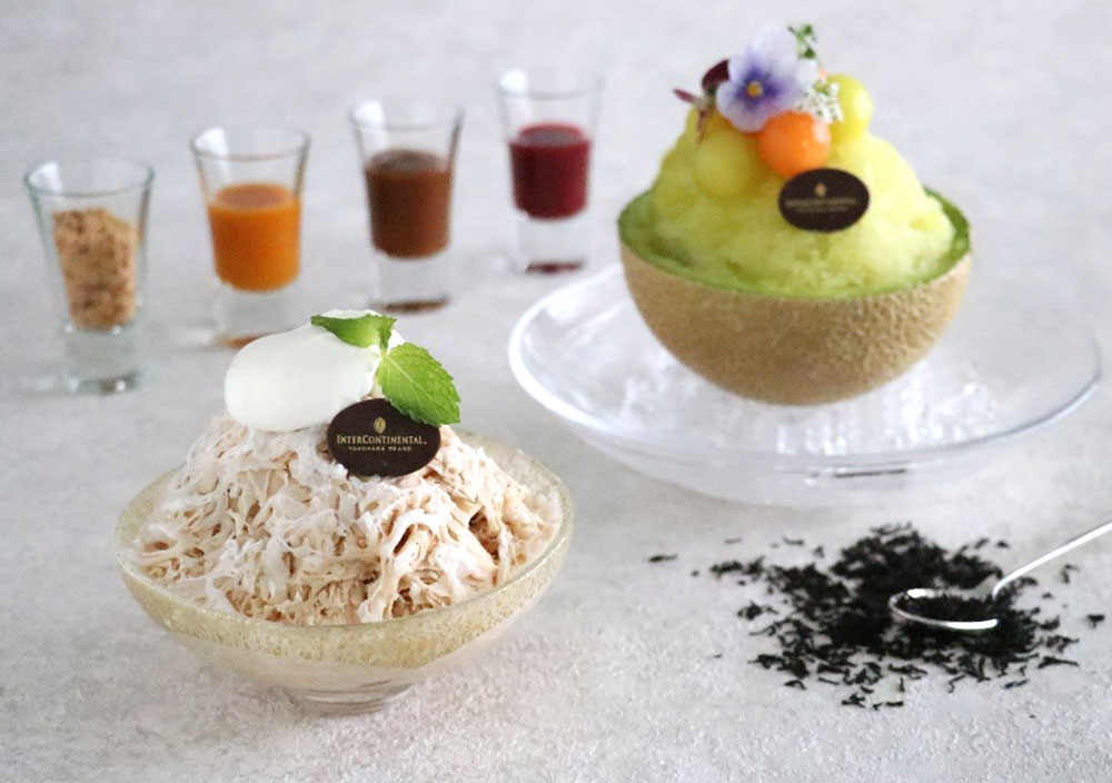 静岡クラウンメロンまるごと1玉！プレミアムかき氷＆人気紅茶のかき氷が横浜のホテルに初登場