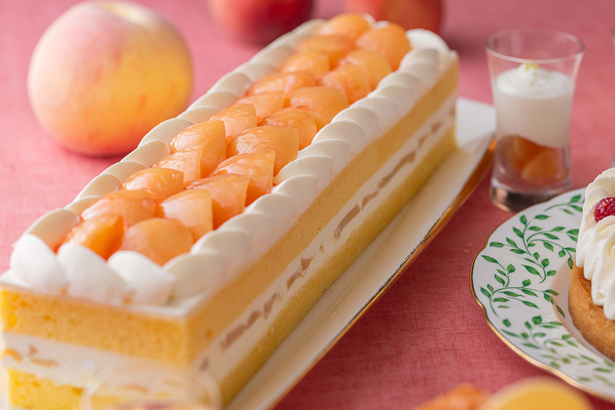 桃のショートケーキ