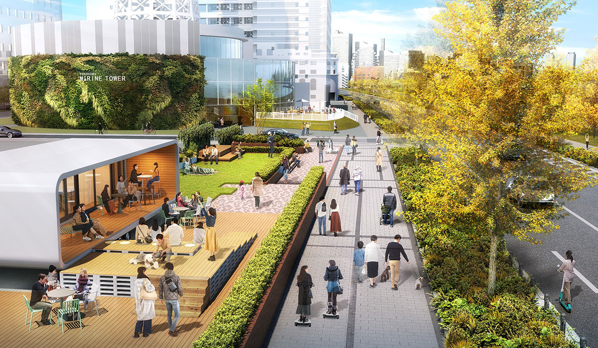 山下公園前メルパルク横浜跡地に賑わい交流空間「JP BAYSIDE HUB」オープンへ！トレーラーハウスカフェやシェアモビリティなど