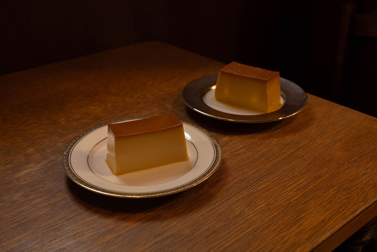 喫茶サテラのプリン（かぼちゃ）