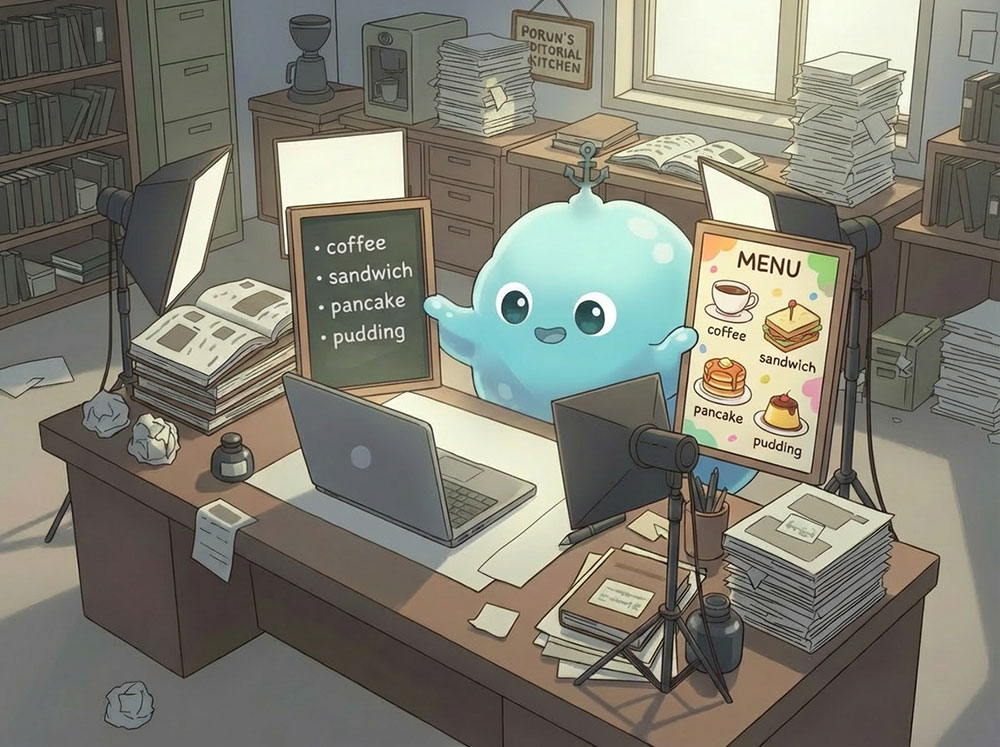 箇条書きの文字だけのメニューと写真付きメニューの比較