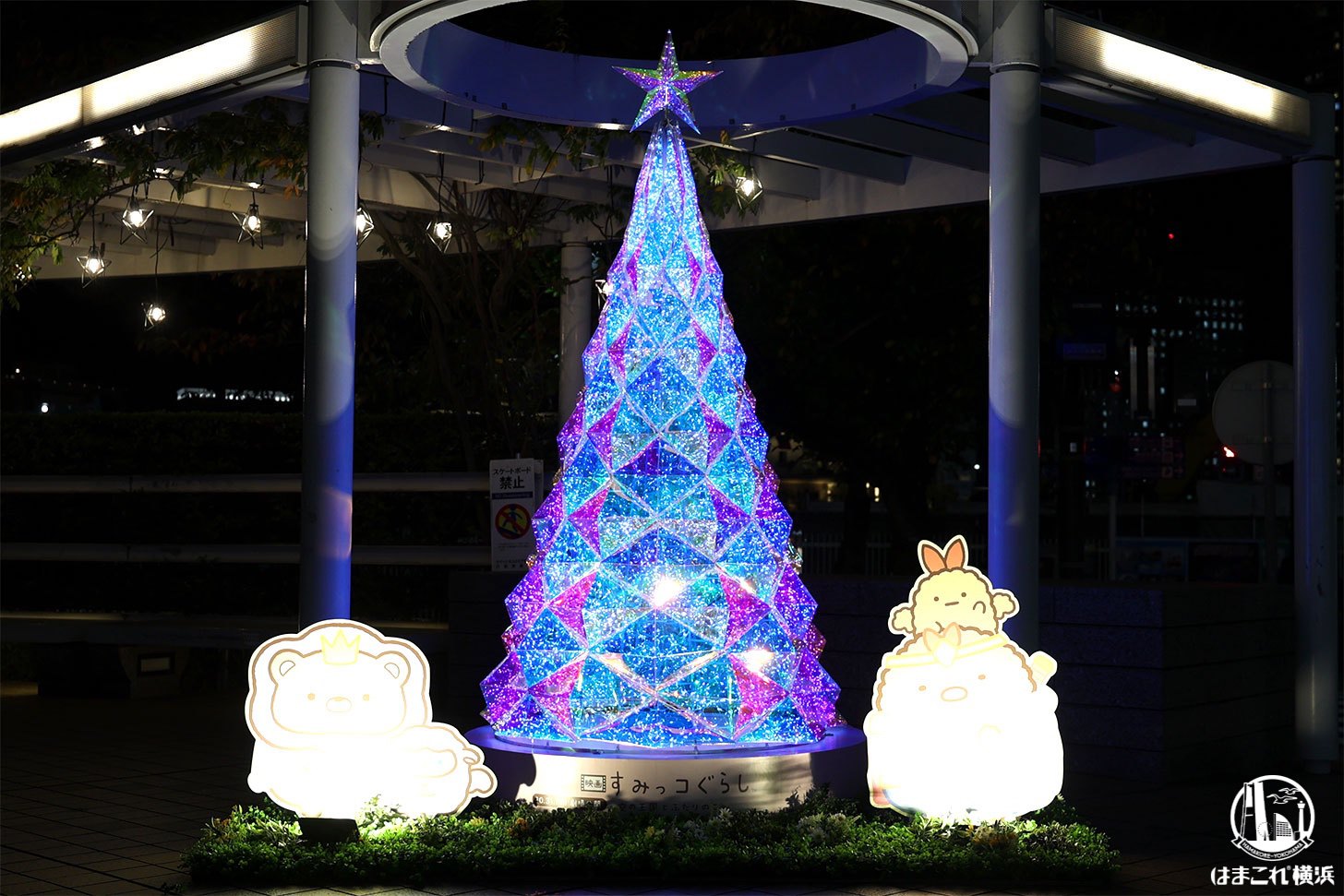 クイーンズスクエア横浜「すみっコぐらし」クリスマスツリー点灯