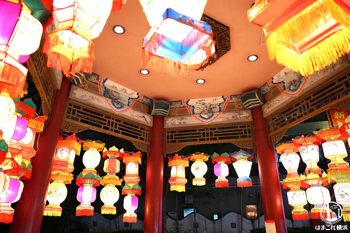 會芳亭のライトアップ