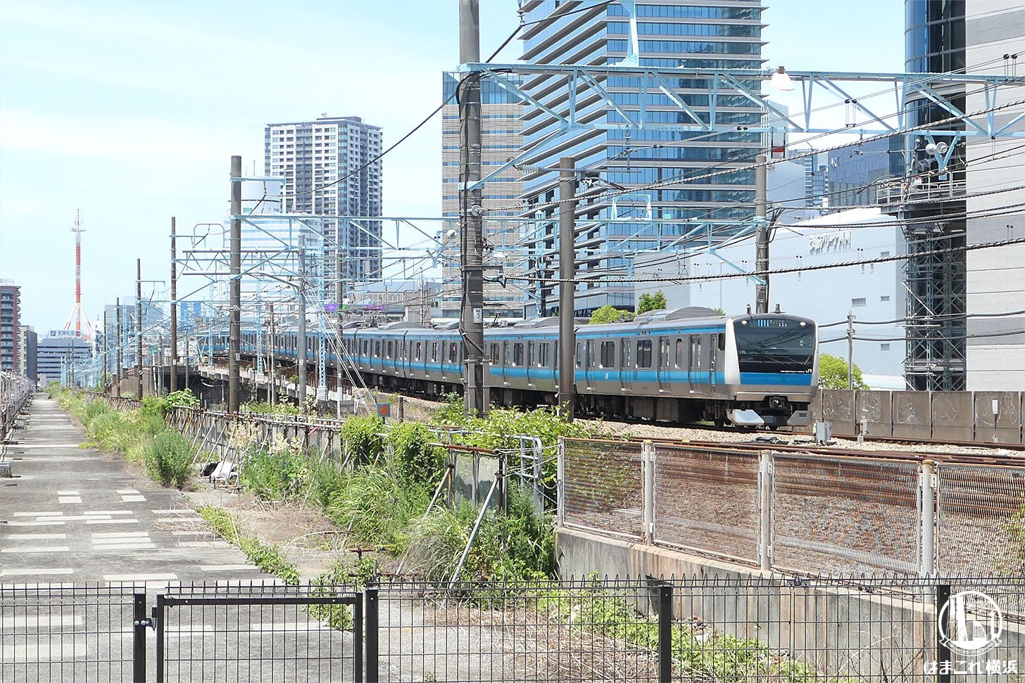 東横線跡地から見たトレインビュー
