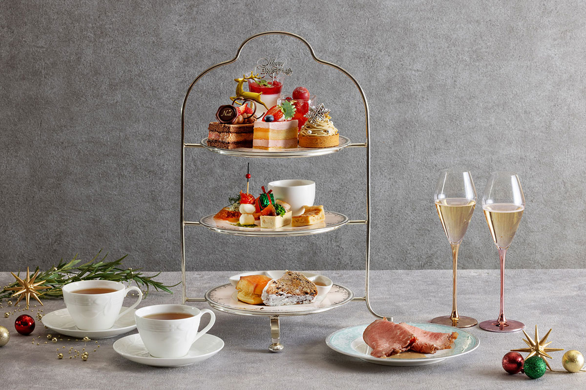 横浜ベイシェラトンの高層階ラウンジに眺望×クリスマスアフタヌーンティー！ゆったり語らう特別なひととき