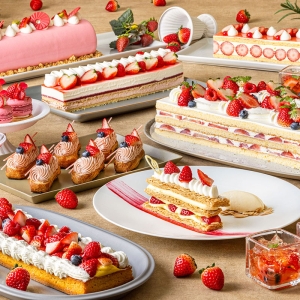 横浜ベイシェラトンホテルで多彩に“苺”味わうスイーツブッフェ開催!人気ミルフィーユの特別な一皿も