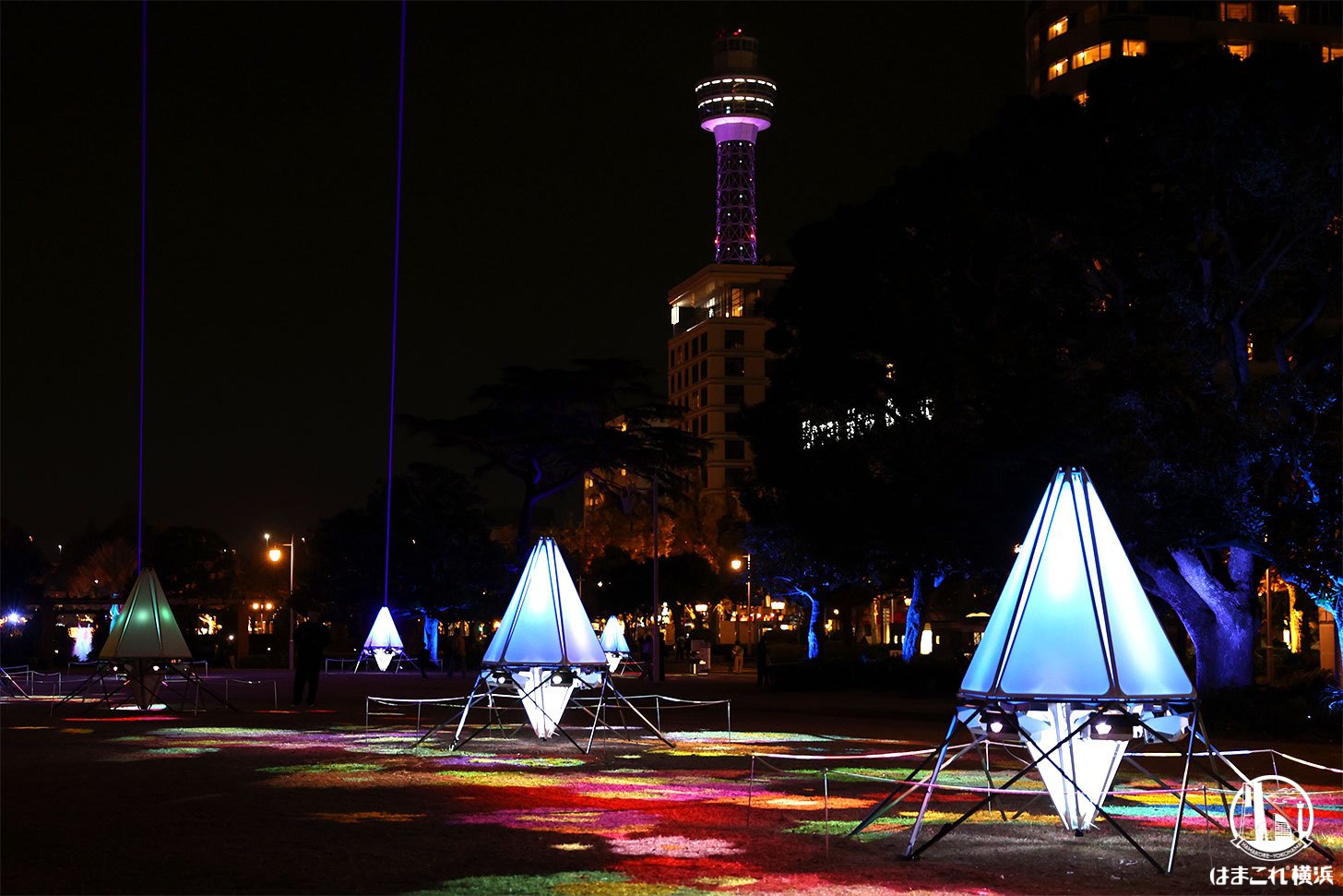 山下公園のデジタルアート