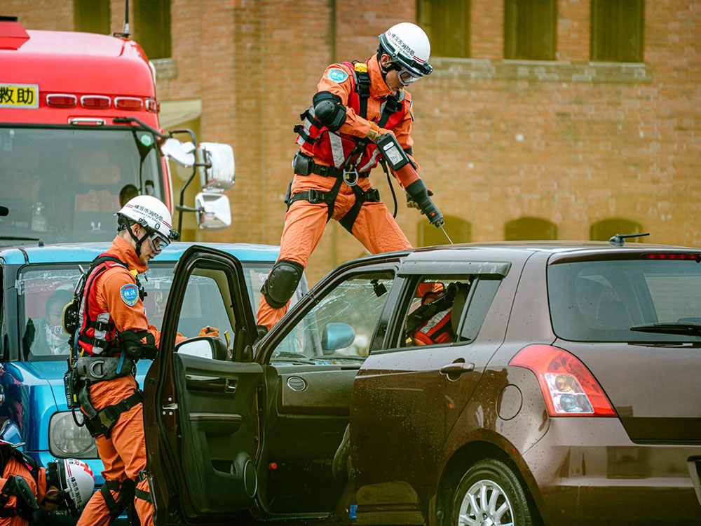 横浜消防出初式2025の様子