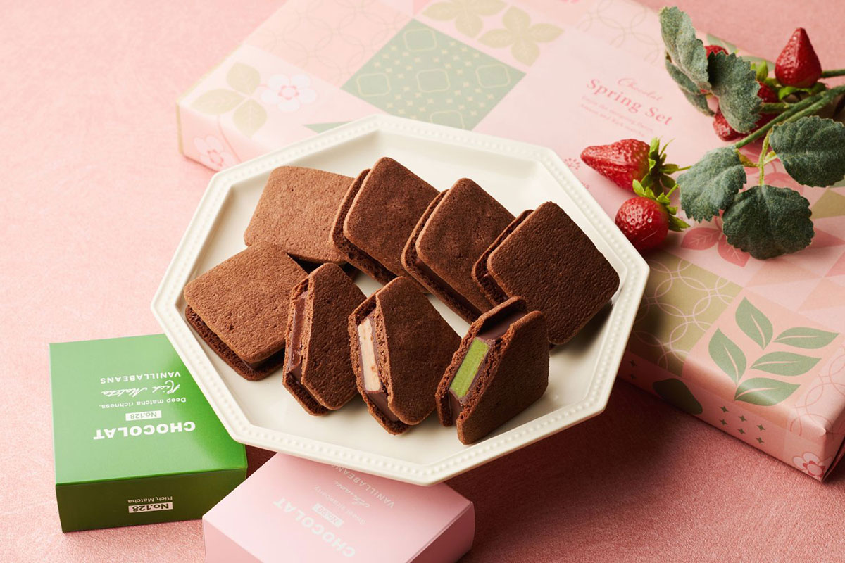 横浜発バニラビーンズの生チョコサンド「スプリングセット」ショーコラ新作“深み抹茶”仲間入り！