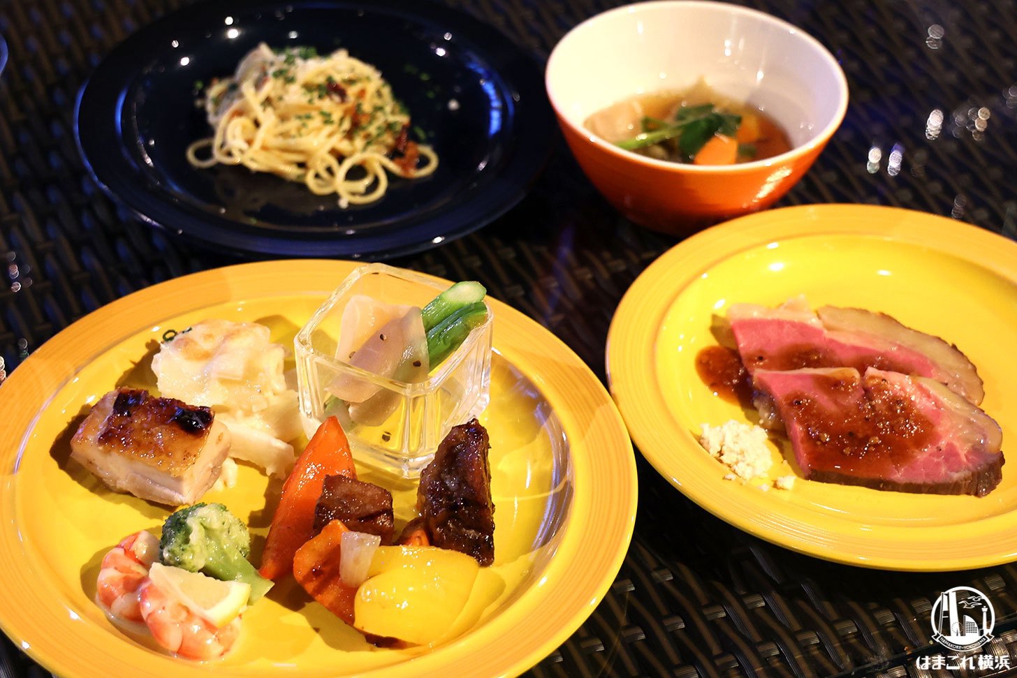 盛り合わせた料理