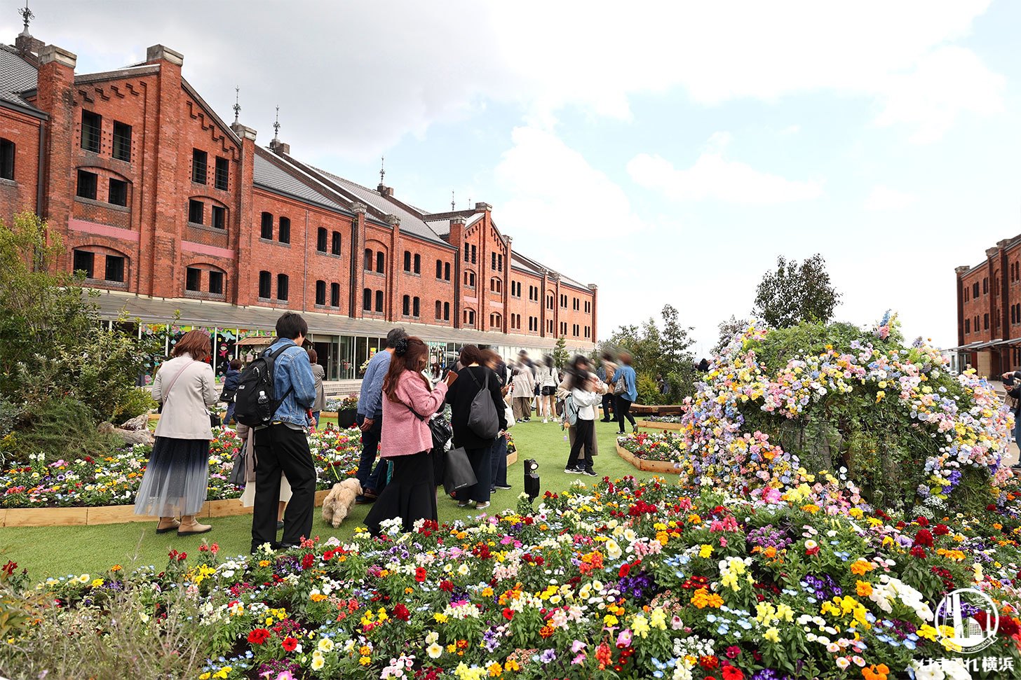 花かまくらにできる行列