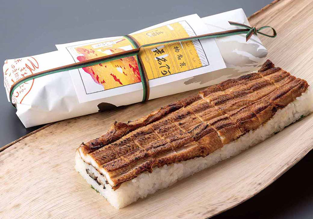 焼穴子と椎茸の箱寿司