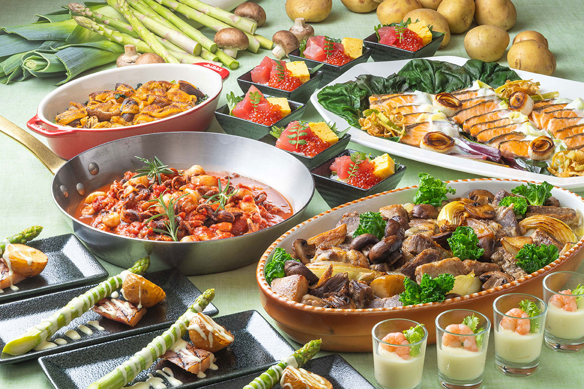 横浜ベイホテル東急“北海道”ディナーブッフェ開催！帆立×雲丹や一本アスパラなど旬メニューが勢揃い