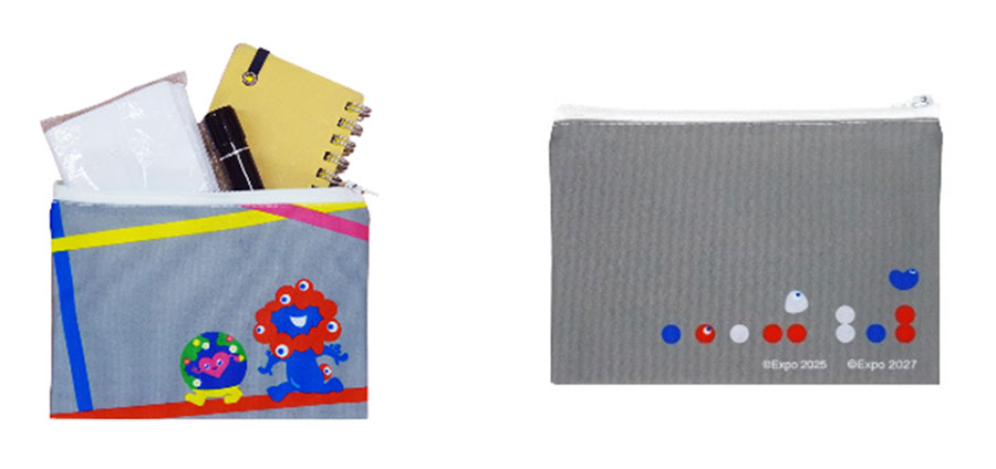 ジッパーポーチ（グレー）