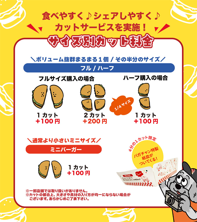 クォーター（1/4）カットサービス