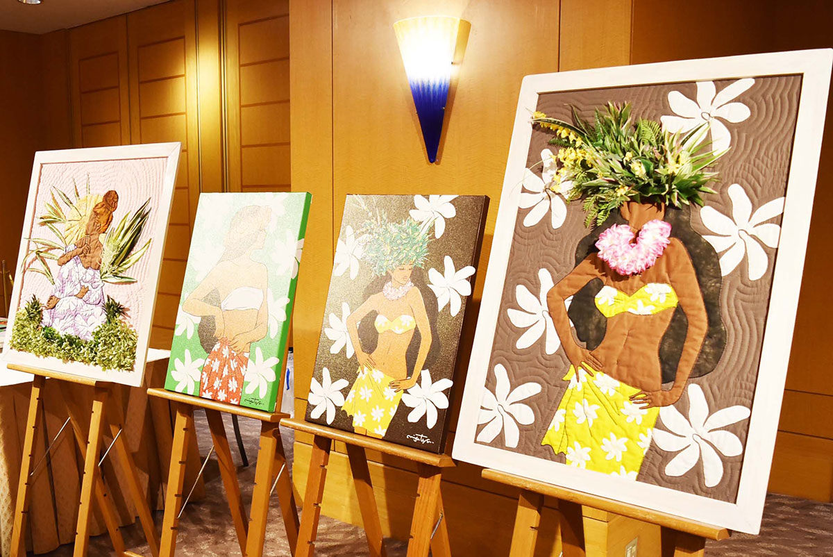 ハワイアンキルトの展示