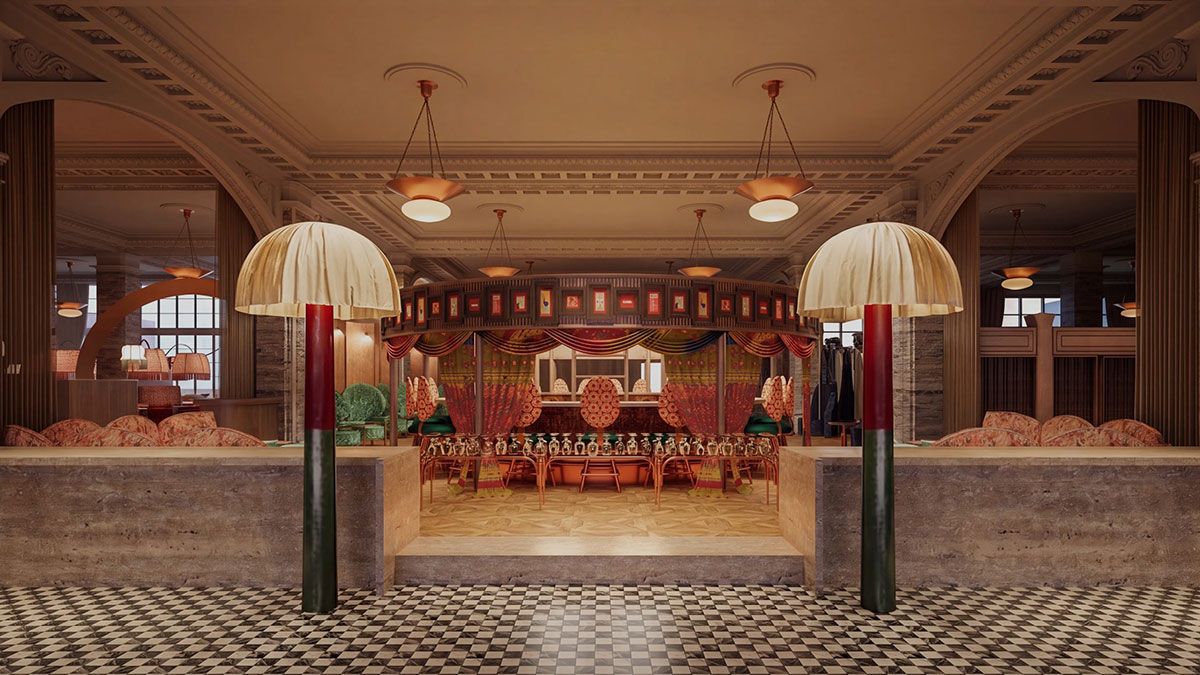 エントランスを入ると正面に広がるホテルバー