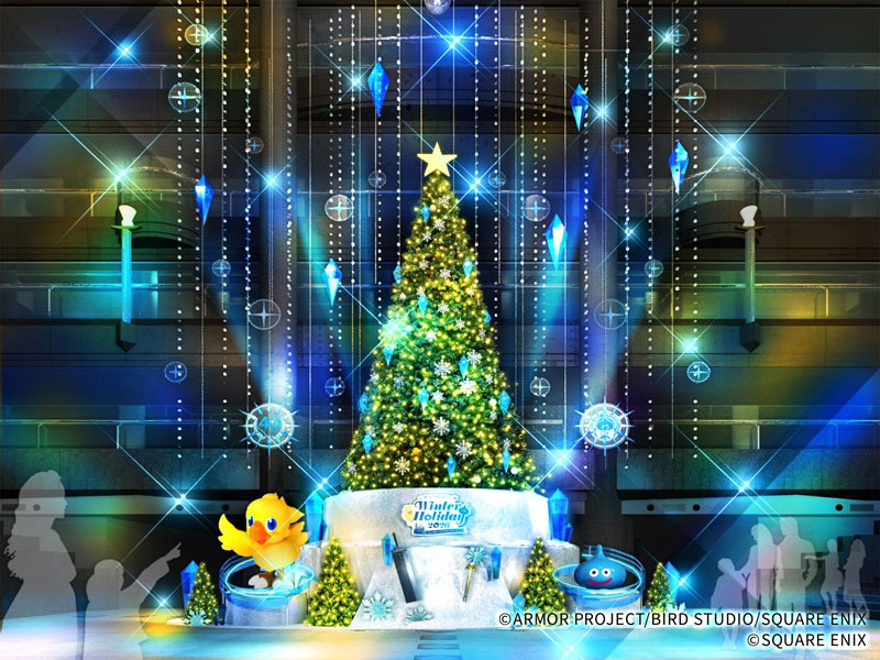 横浜・ランドマークプラザ2026年クリスマスツリーはドラゴンクエスト×ファイナルファンタジー！