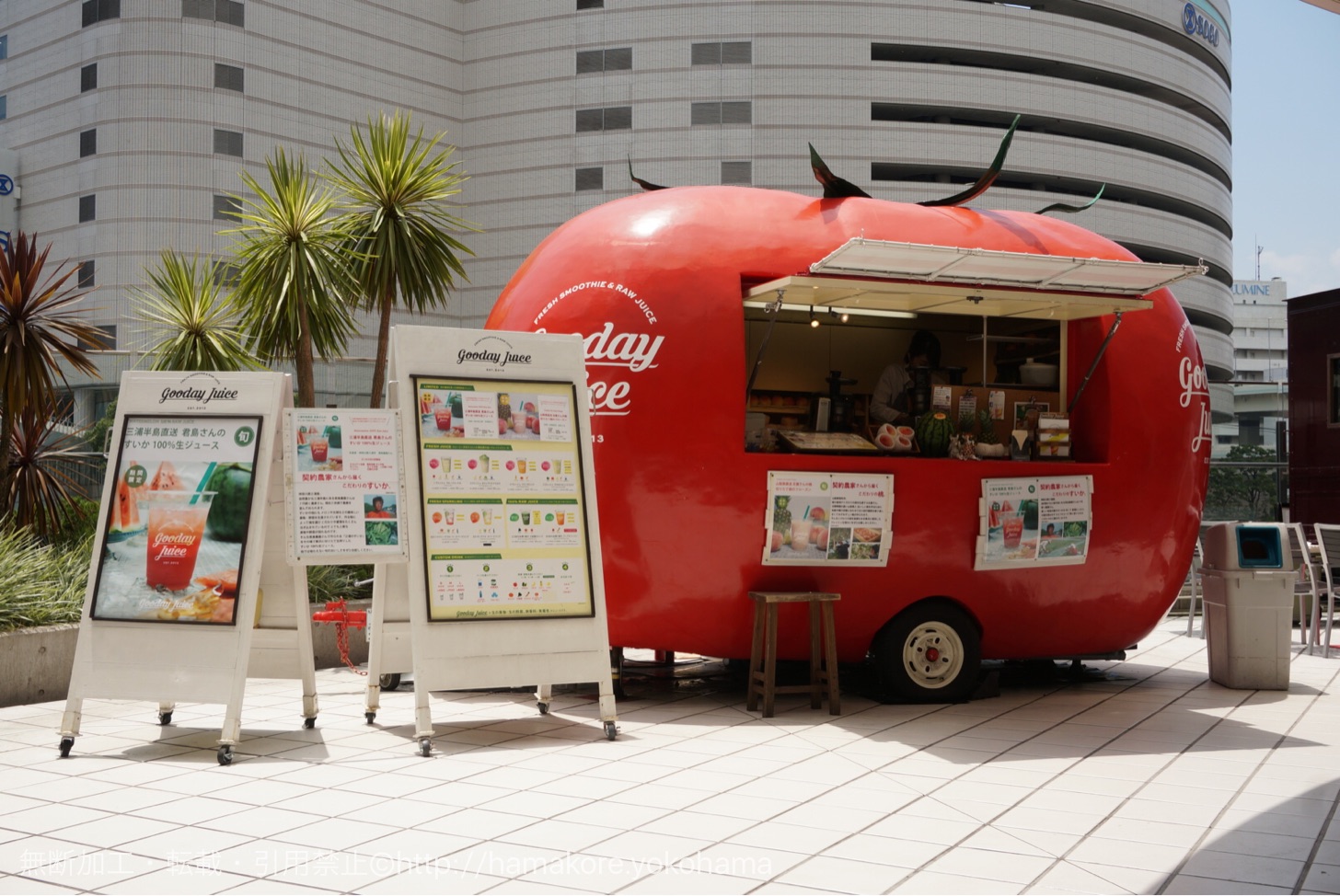 横浜ベイクォーター「グッデイジュース」のスイカ100％生ジュース美味しすぎ！暑い夏におすすめ