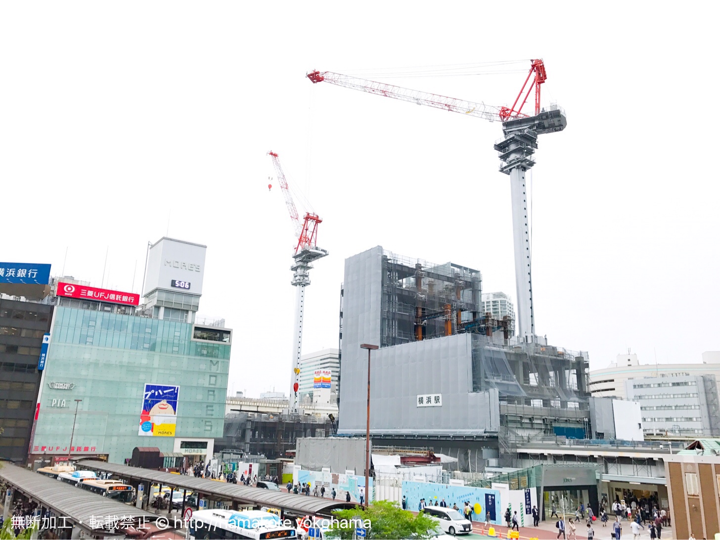 横浜駅西口 駅ビル工事 2017年5月の様子