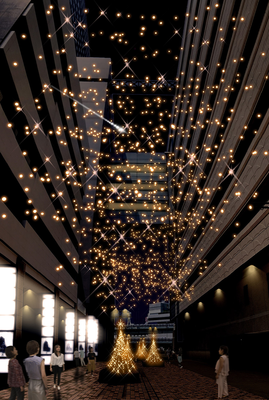 横浜駅東口 はまテラスで初のクリスマスイルミネーション「星降るテラス」を2017年11月6日より開催！
